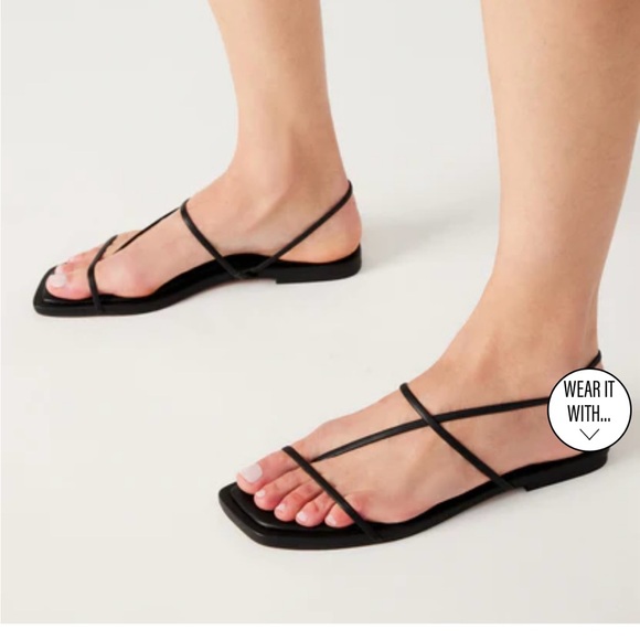 NWT Steve Madden LYNLEY BLACK sandals - Picture 1 of 6